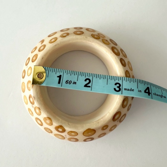 Kenneth Jay Lane Resin and Bamboo Bangle Bracelet - Picture 7 of 7